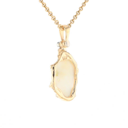 Gold Quartz Freeform Pendant  (G2)