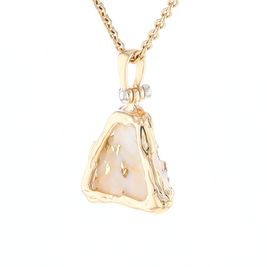 Rough Gold Quartz Free Form Pendant