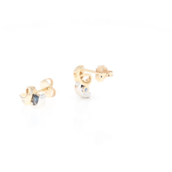 Blue Sapphire Swirl Earrings