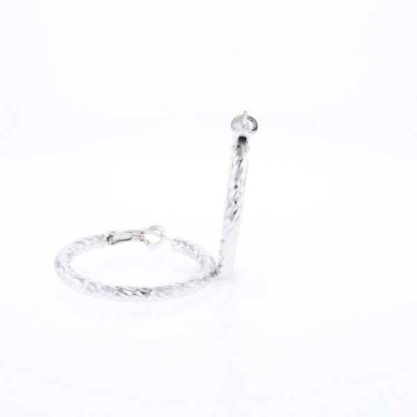 Diamond Cut Hoop Earrings