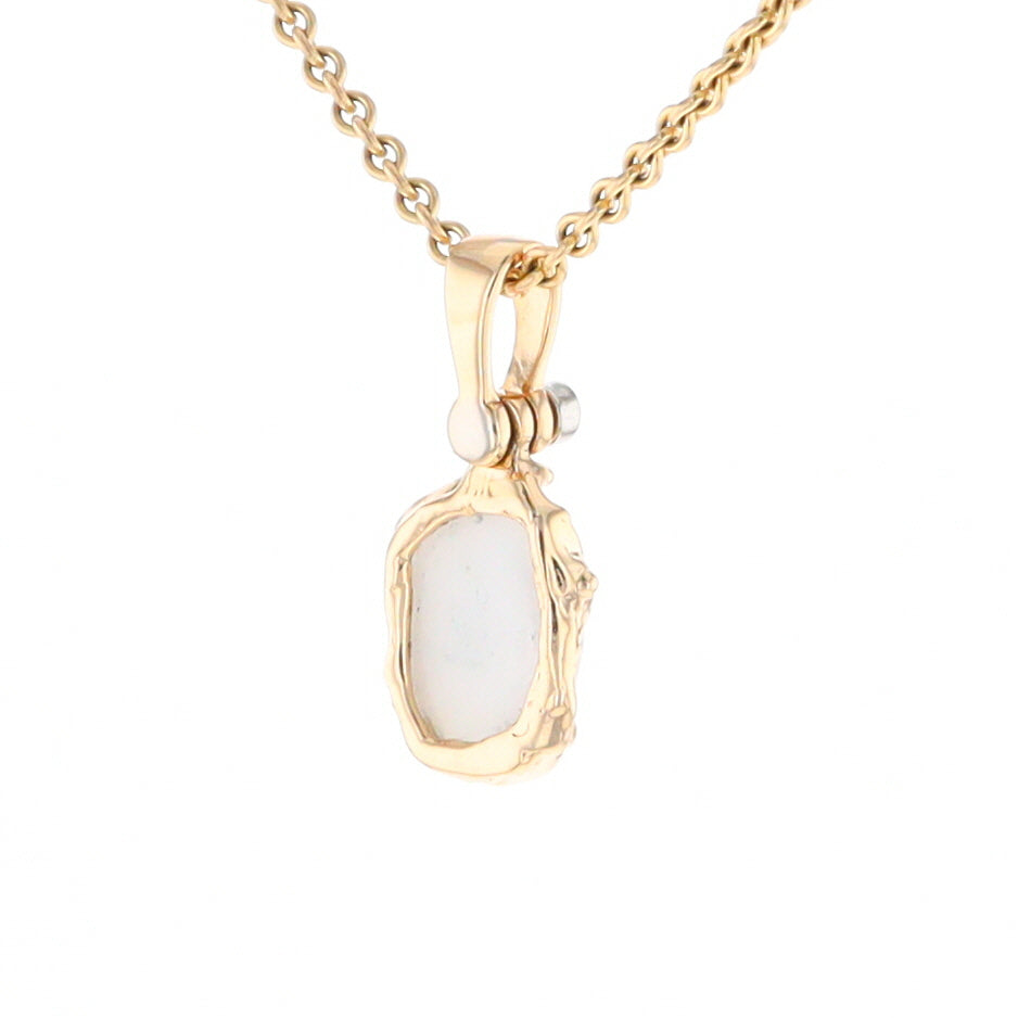 Gold Quartz Freeform Pendant (G2)