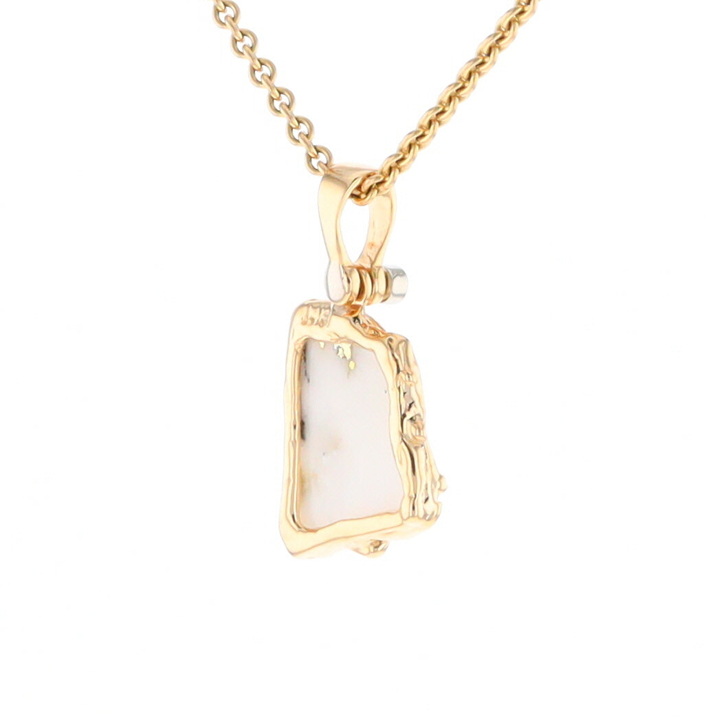 Gold Quartz Freeform Pendant (G2)