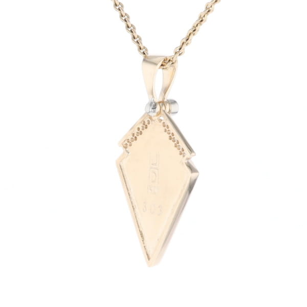 Meteorite Kite Shape Inlaid Pendant with 0.19ctw Diamonds