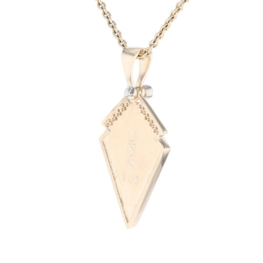 Meteorite Kite Shape Inlaid Pendant with 0.19ctw Diamonds