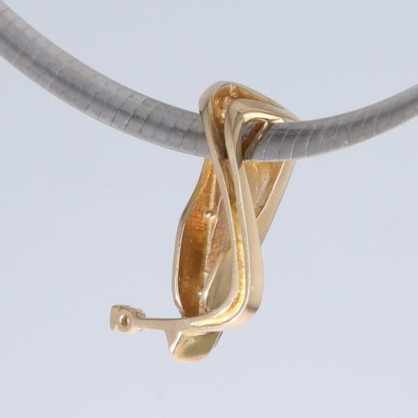 Opal Pendant Triangle Inlaid Design with .06ct Round Diamond