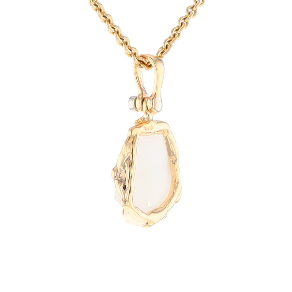 Gold Quartz Freeform Pendant  (G2)