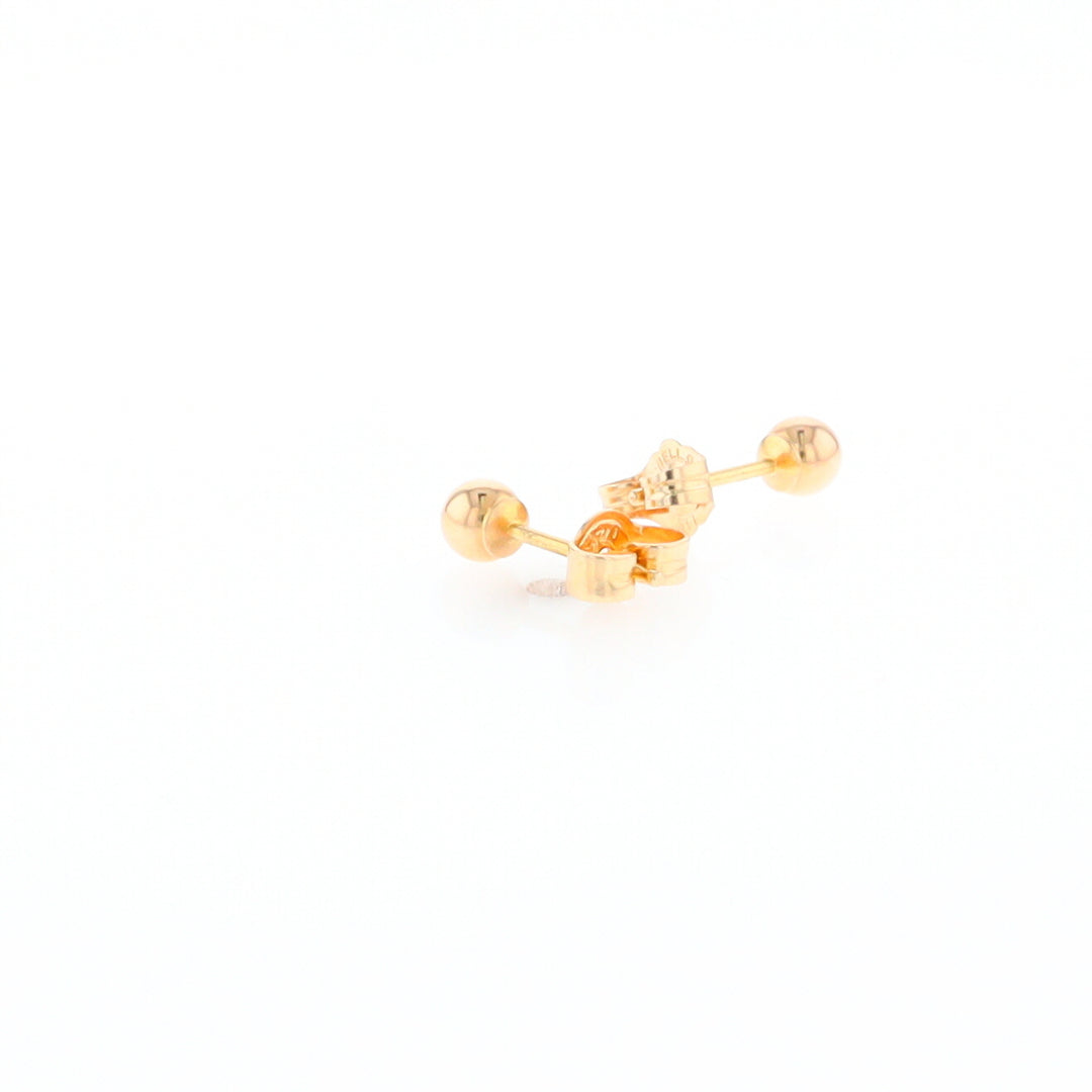 Gold Ball Stud Earrings