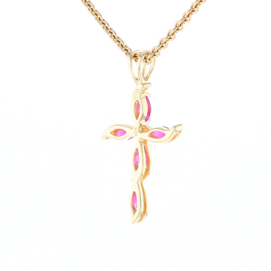 Marquise Ruby Cross