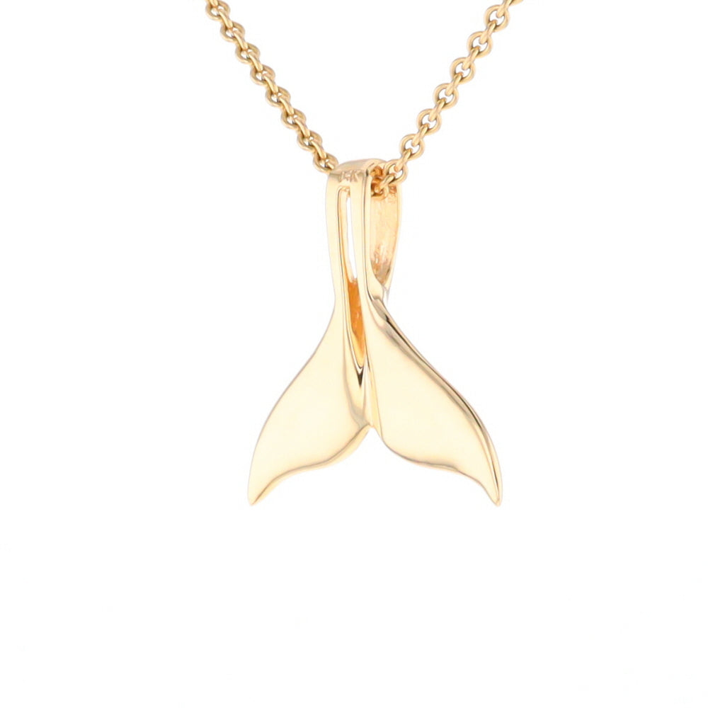 Whale Tail Necklaces Natural Gold Quartz and Nuggets Inlaid Pendant