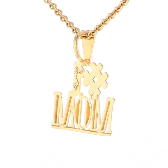 Yellow Gold #1 Mom Pendant