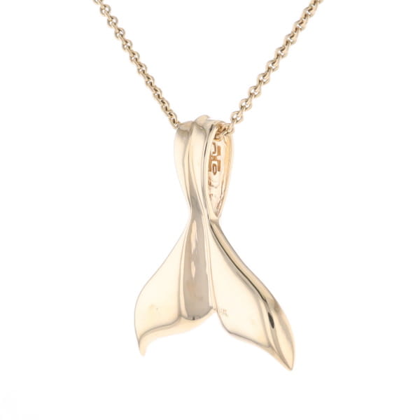 Whale Tail Necklaces Natural Gold Quartz and Nuggets Inlaid Pendant