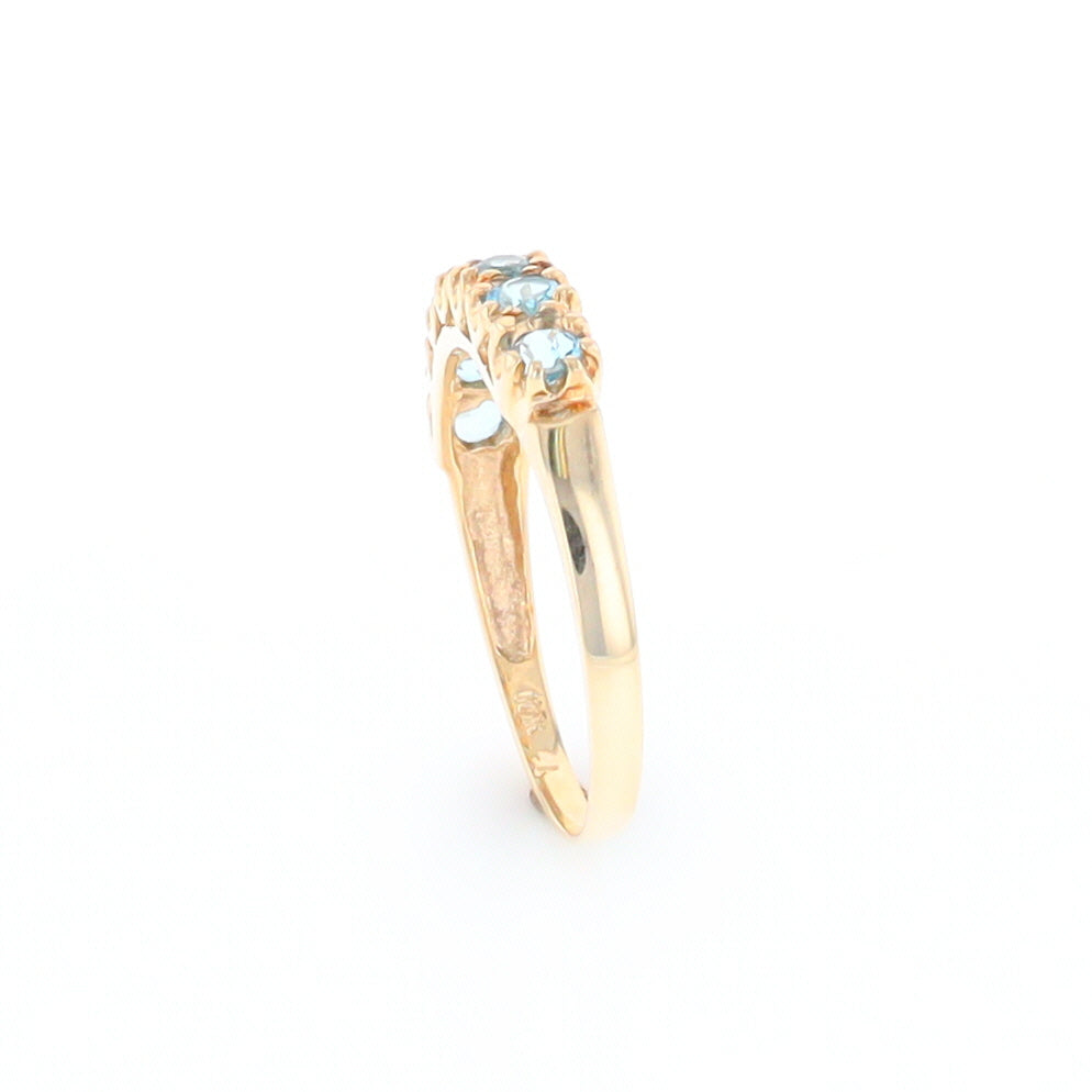 Round Blue Topaz Band