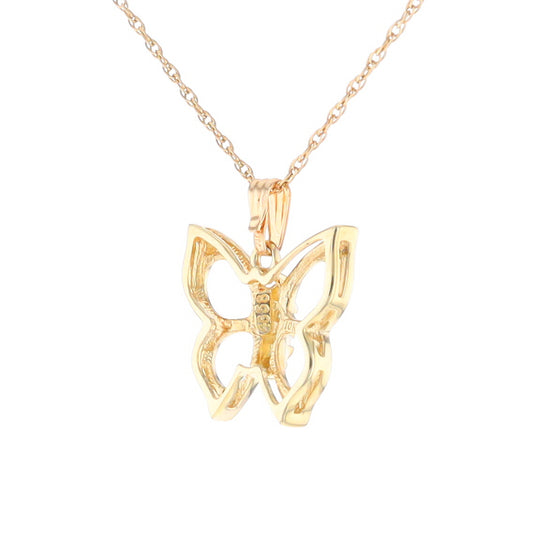 Diamond Butterfly Pendant