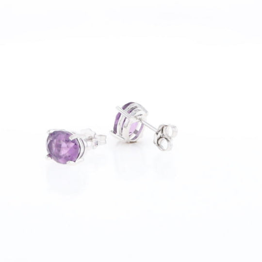 Amethyst Stud Earrings