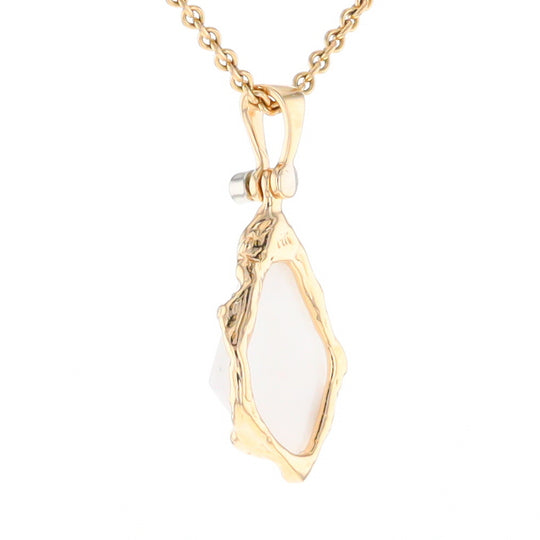 Gold Quartz Freeform Pendant (G2)