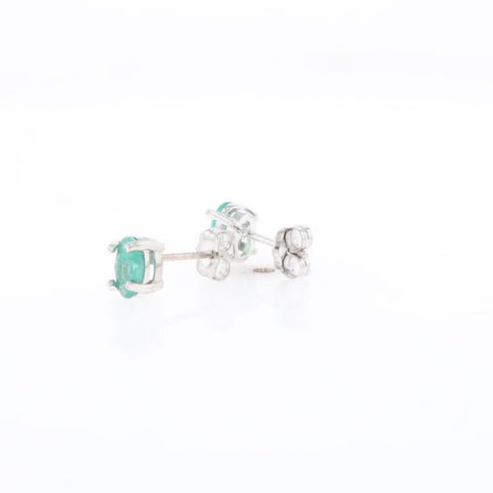 Oval Emerald Stud Earrings