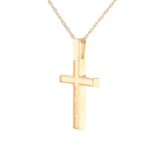 Three Section Gold Quartz Cross - G2