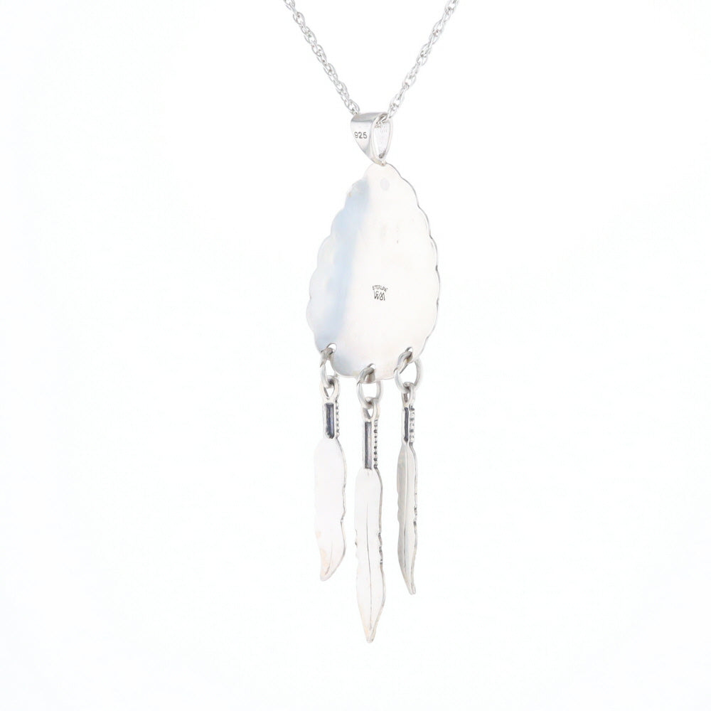 Native Feather Dangle Pendant