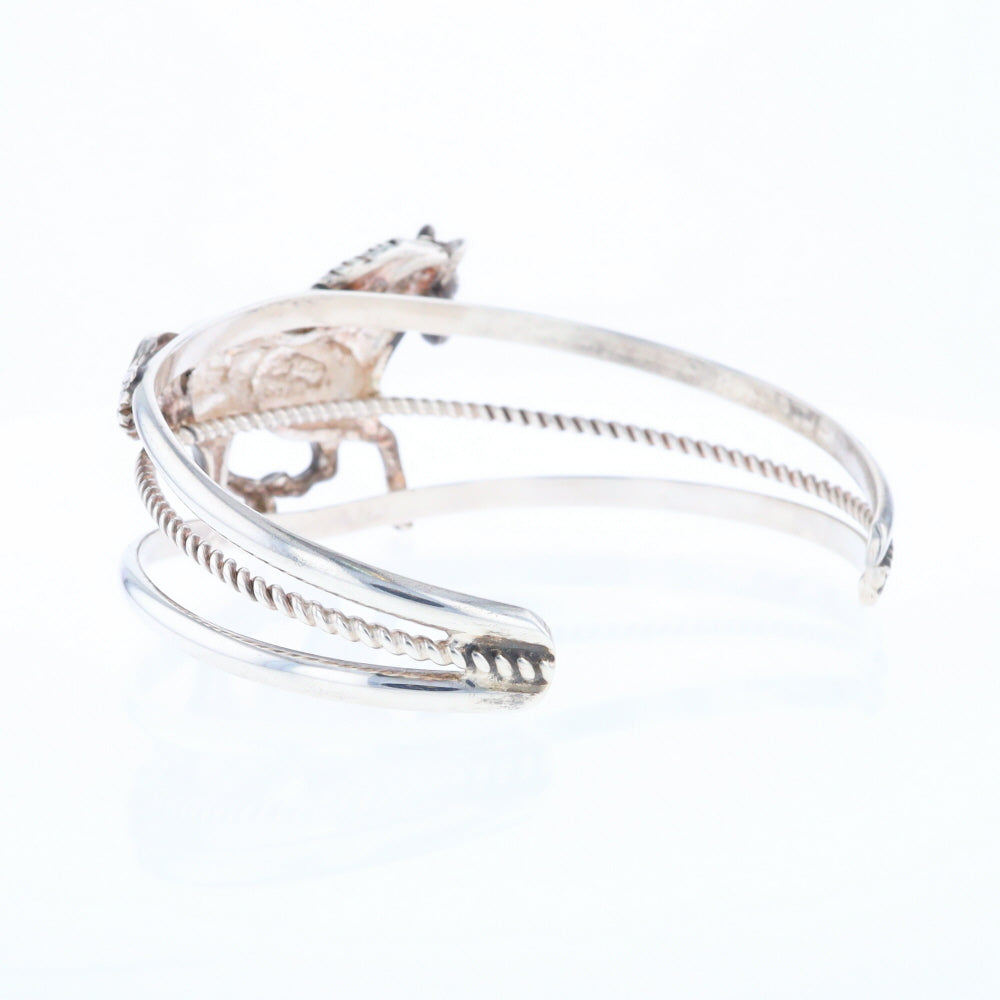 Silver Horse Native Cuff Bracelet