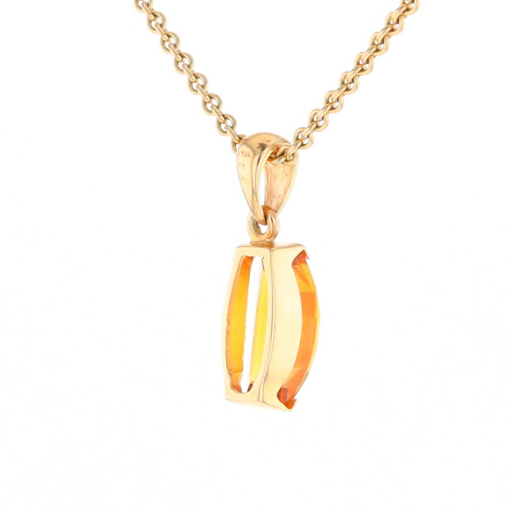 Fancy Cut Citrine Solitaire Pendant