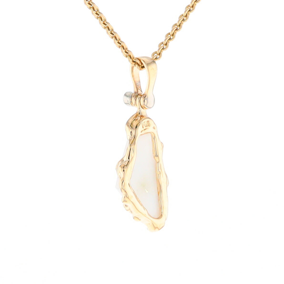 Gold Quartz Freeform Pendant (G2)