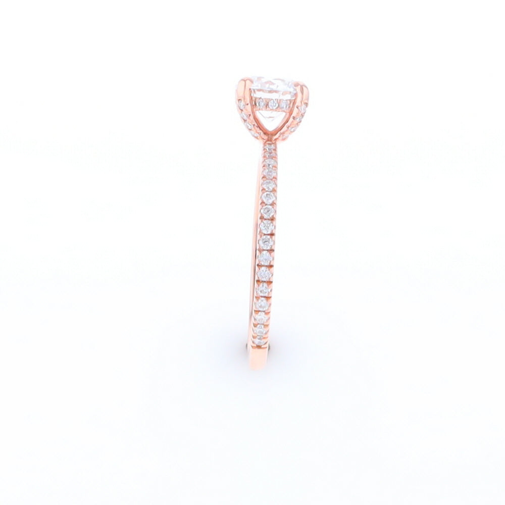 Rose Gold Lab Grown Diamond Engagement Ring