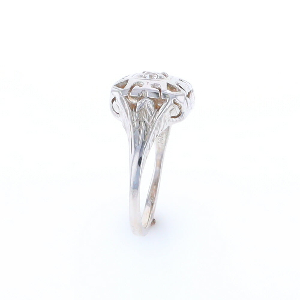 Vintage Square Top Diamond Ring