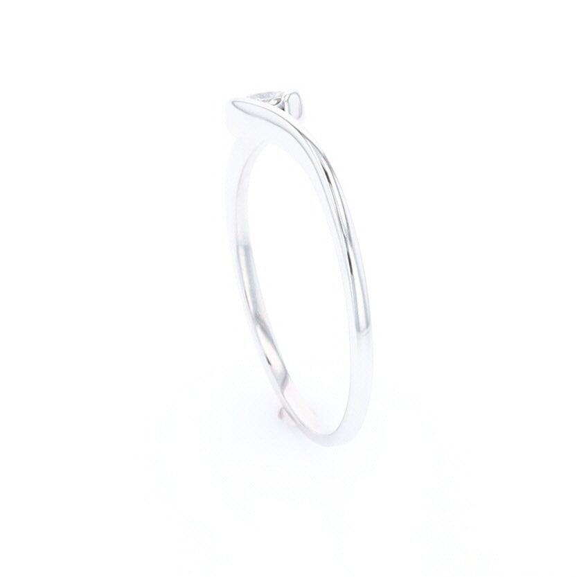 White Gold Wrap Solitaire Ring