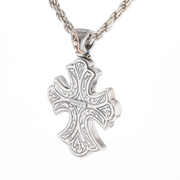 Sterling and 18K Gold Konstantino Cross Pendant