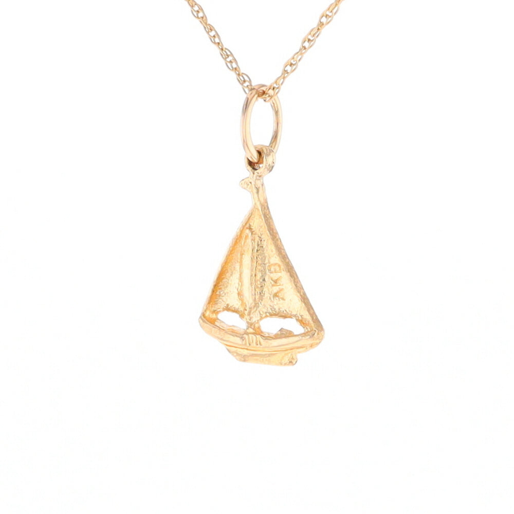 Yellow Gold Sailboat Pendant