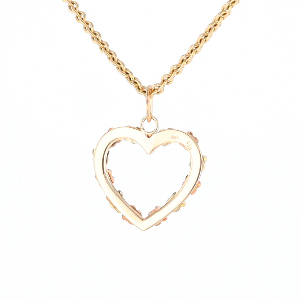 Black Hills Gold Heart Leaf Pendant