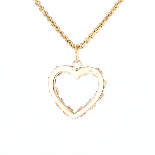 Black Hills Gold Heart Leaf Pendant