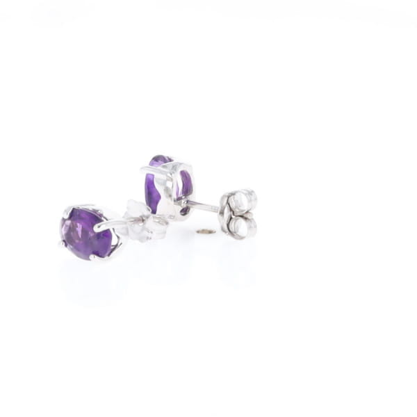 Oval Amethyst Stud Earrings