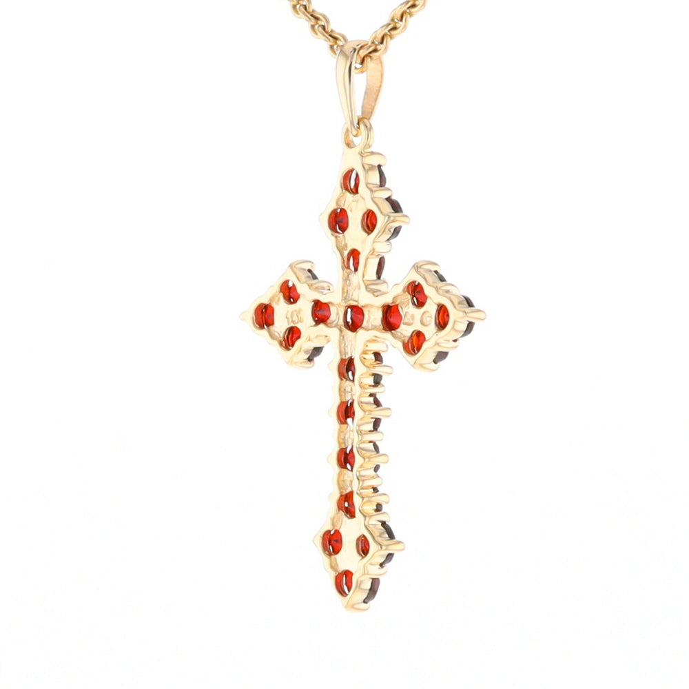 Vintage Garnet Cluster Cross