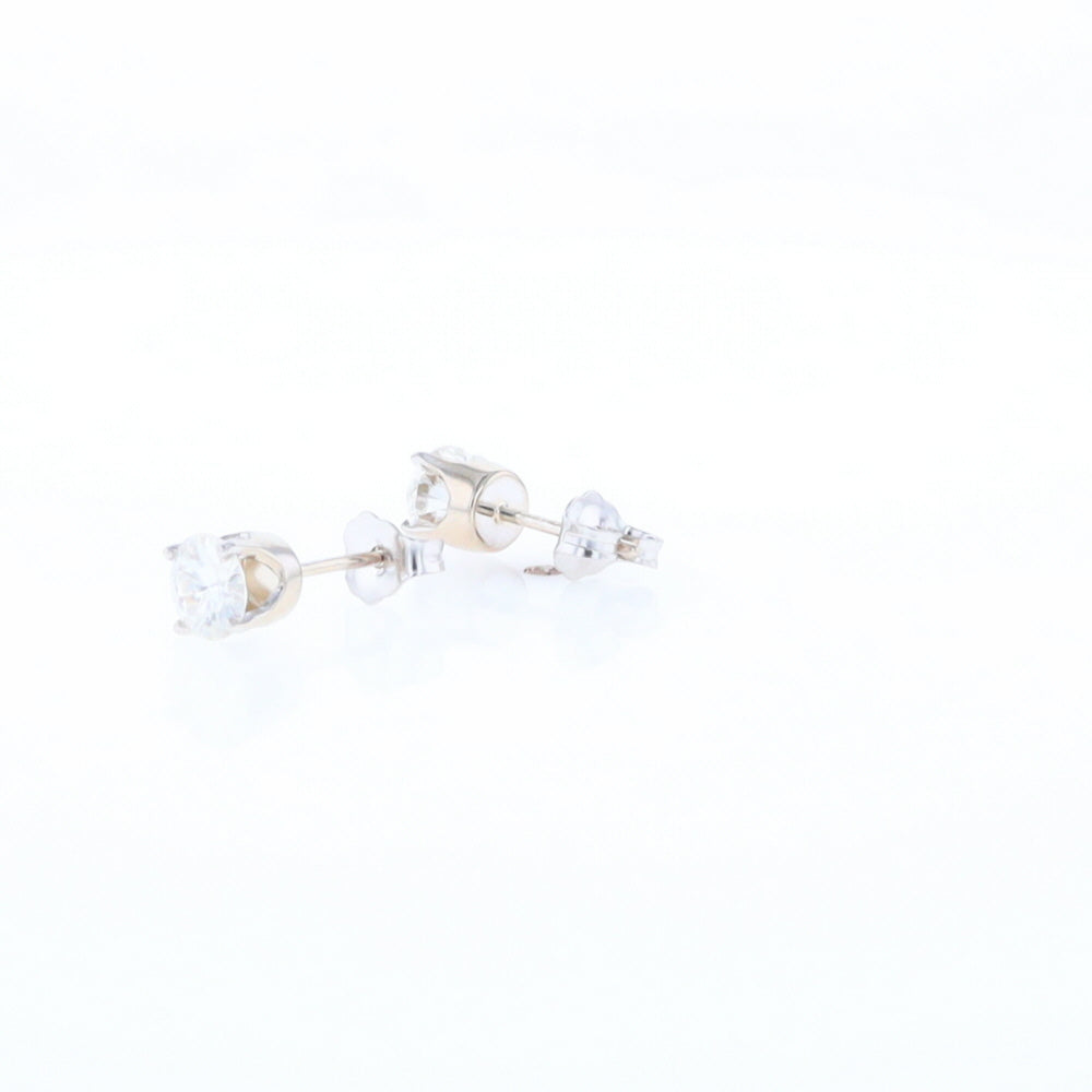 Moissanite Solitaire Stud Earrings