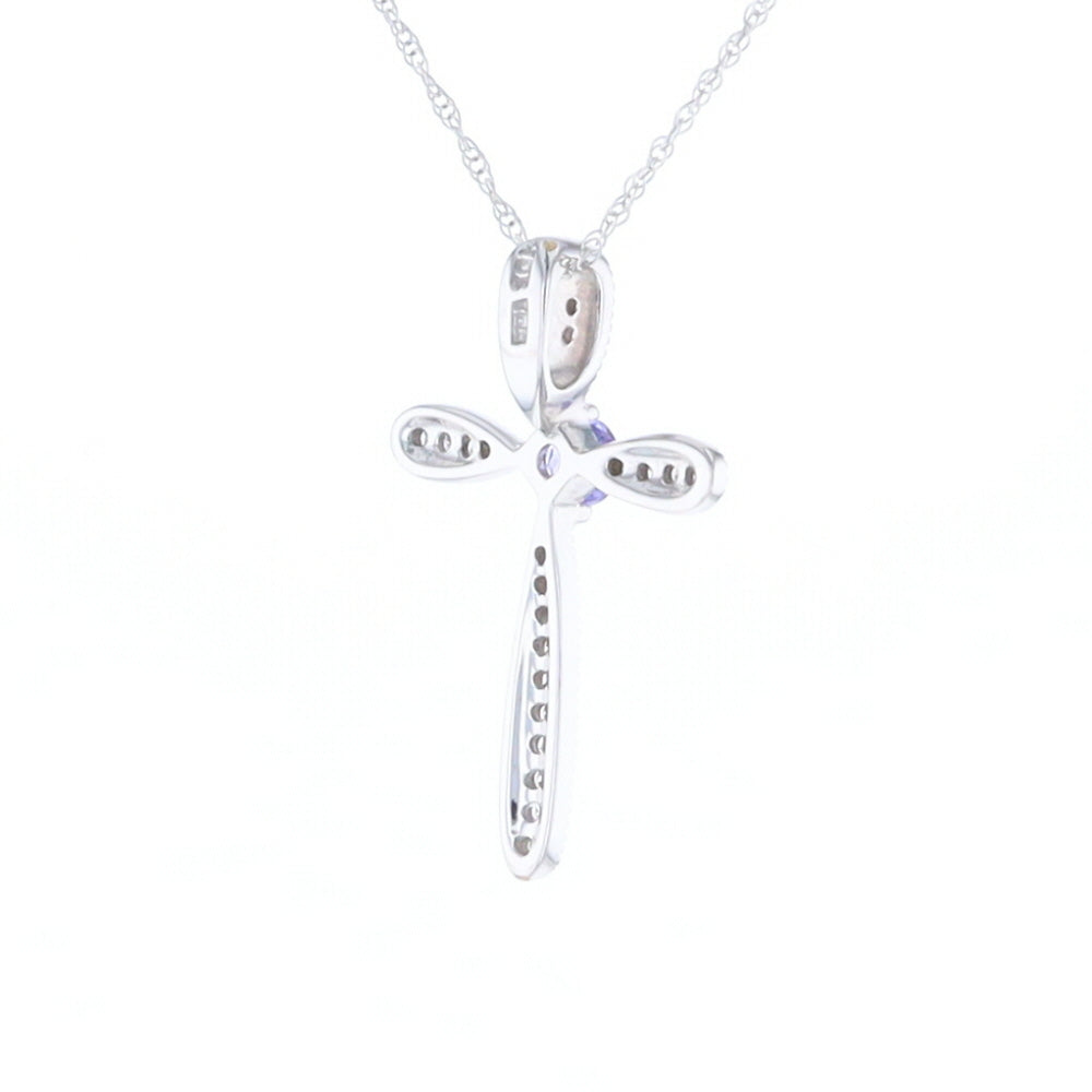 Tanzanite Cross Necklace