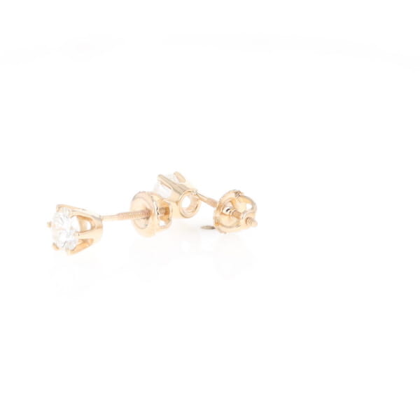 1.1ct 6-Prong Round Diamond Solitaire Studs