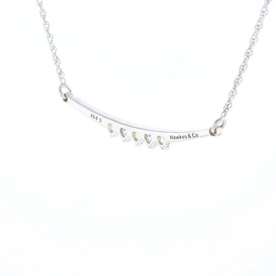 Peridot & Diamond Mother's Necklace