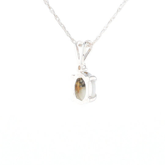 Gold Quartz Cabochon Necklace