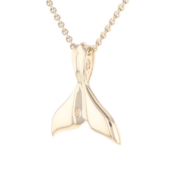 Whale Tail Gold Nugget Pendant