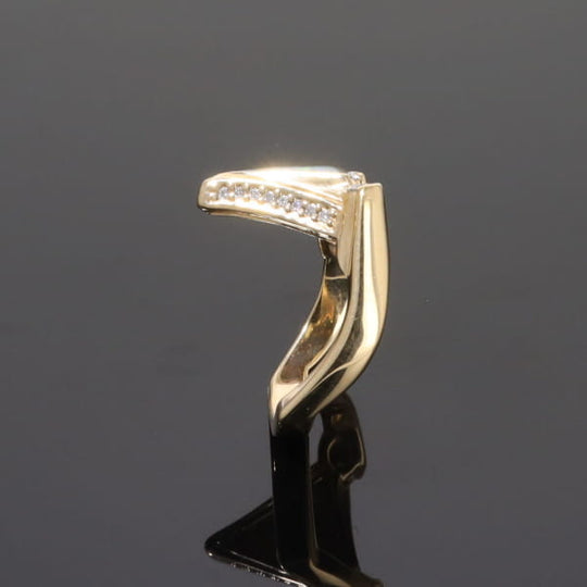 Opal Rings Triangle Inlaid Design with .31ctw Round Diamonds