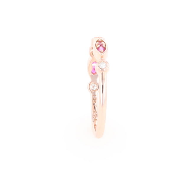 Pink Sapphire Simply Vintage Wedding Band