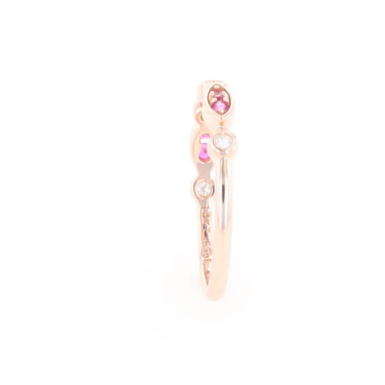 Pink Sapphire Simply Vintage Wedding Band