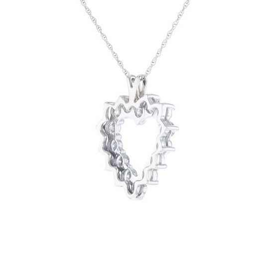 Open Heart Diamond Pendant