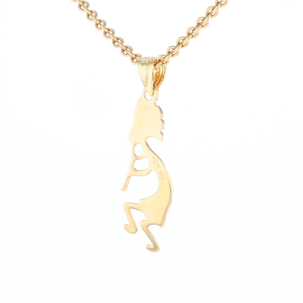 Black Hills Gold Yellow & Rose Gold Kokopelli Pendant