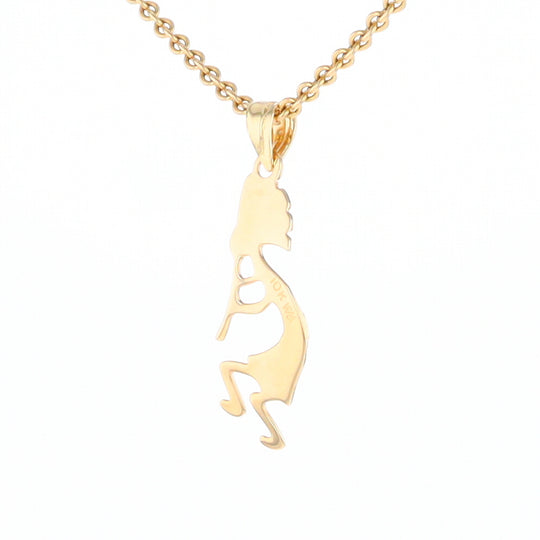 Black Hills Gold Yellow & Rose Gold Kokopelli Pendant