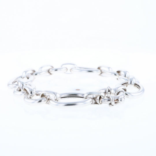 Sterling Silver Open Cable Link Bracelet