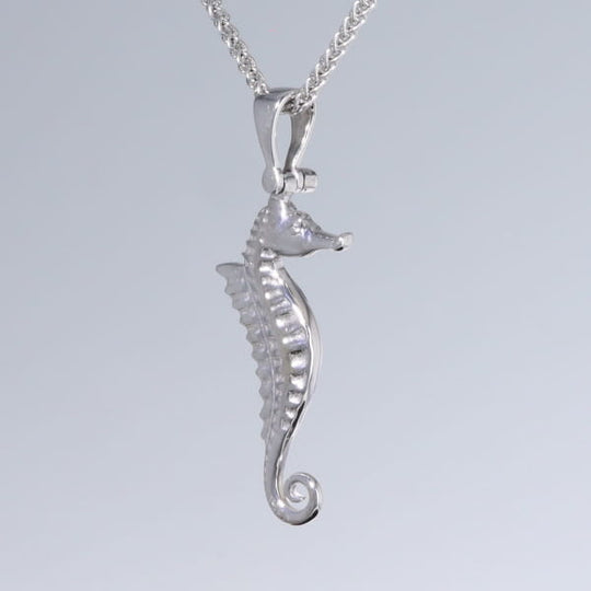 Opal Pendant Inlaid Realistic Sea Horse Design