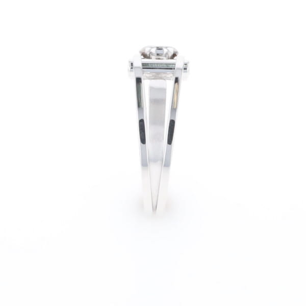 Men's Contemporary White Gold Industrial Brown Diamond Ring