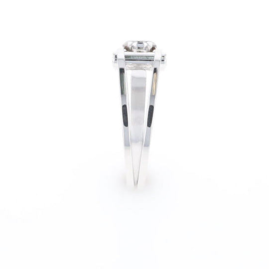 Men's Contemporary White Gold Industrial Brown Diamond Ring